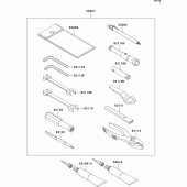 Схема вузла: Owner`s tools(d8f/d9f) для Kawasaki ZX1400 ZZR1400 ABS