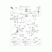 Схема узла: Топливный бак(zx600-d2/d3)(1/2) для Kawasaki ZX600 Ninja ZX-6