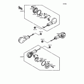 Схема узла: Поворотники для Kawasaki EL250 Eliminator 250LX