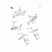 Схема узла: Подножки для Kawasaki KLX250 KLX250