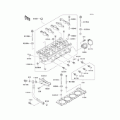 Схема вузла: Головка циліндра для Kawasaki ZX750 Ninja ZX-7