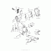 Схема узла: Крепление двигателя для Kawasaki KL650 KLR650