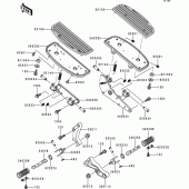 Схема узла: Подножки для Kawasaki VN1500 VN1500 Classic