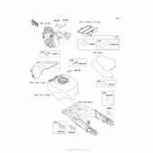 Схема узла: Информационные наклейки для Kawasaki ZX1400 Ninja ZX-14R ABS