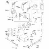 Схема узла: Замок зажигания для Kawasaki ZX750 ZXR750R