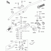 Схема узла: Руль & Пульт управления рулевой для Kawasaki KX250/ KX252 KX250