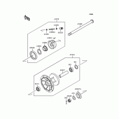 Схема узла: Ступица переднего колеса для Kawasaki KLE250 Anhelo
