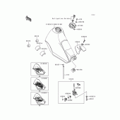 Схема узла: Топливный бак для Kawasaki KL250 KLR250
