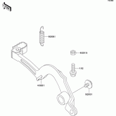 Схема узла: Лапка тормоза для Kawasaki KX500