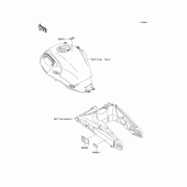 Схема вузла: Інформаційні наклейки (cdf/cef) для Kawasaki KLE650 Versys 650