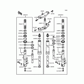 Схема вузла: Вилка передньої осі для Kawasaki ZX400 ZXR400