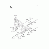 Схема вузла: Кріплення двигуна для Kawasaki VN750 Vulcan 750