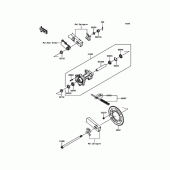 Схема вузла: Задня зірка та хаб для Kawasaki KLE250 Versys-X 250 ABS