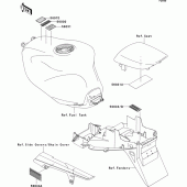 Схема узла: Информационные наклейки для Kawasaki ZX900 Ninja ZX-9R
