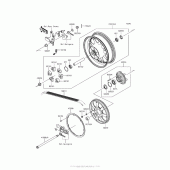 Схема вузла: Заднє колесо & Привідний ланцюг для Kawasaki VN1700 Vulcan 1700 Voyager ABS