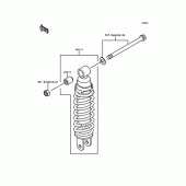 Схема вузла: Амортизатор задній (ZX900-A12) для Kawasaki ZX900 GPZ900R