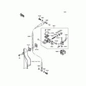 Схема узла: Передний тормозной цилиндр для Kawasaki KX250/ KX252 KX250F