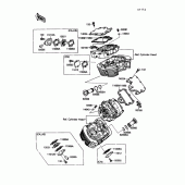 Схема узла: Клапанная крышка для Kawasaki VN1500 Vulcan 88