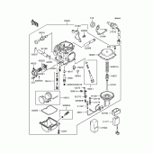 Схема вузла: Карбюратор (BJ250-B7A) для Kawasaki BJ250 Estrella