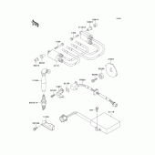 Схема узла: Система зажигания для Kawasaki ZX1100 Ninja ZX-11