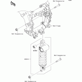 Схема вузла: Задній амортизатор для Kawasaki ZX1400 ZZR1400 ABS