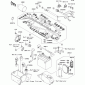 Схема вузла: Електроустаткування для Kawasaki VN1600 VN1600 Mean Streak