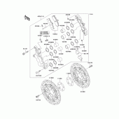 Схема узла: Передний тормоз для Kawasaki ZX1200 Ninja ZX-12R