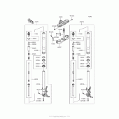 Схема вузла: Вилка передньої осі для Kawasaki ZX1400 Ninja ZX-14R ABS