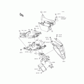 Схема вузла: Заднє крило для Kawasaki EX400 Ninja 400R ABS