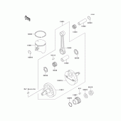 Схема вузла: Crankshaft/piston(s) для Kawasaki KX125
