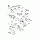 Схема вузла: Облицювальні елементи для Kawasaki ZX636 Ninja ZX-6R ABS
