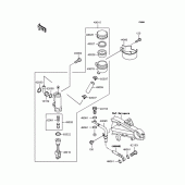 Схема вузла: Задній гальмівний циліндр Kawasaki ZR1200 ZRX1200R