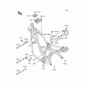 Схема узла: Крепление двигателя для Kawasaki KLE250 Anhelo