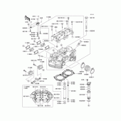 Схема вузла: Головка циліндра для Kawasaki EJ650 W650