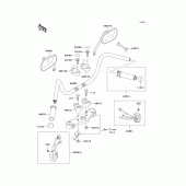 Схема вузла: Кермо & Пульт управління рульовий для Kawasaki VN1500 VN1500 Classic FI