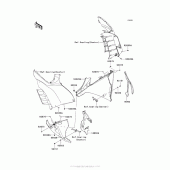 Схема узла: Нижний обтекатель для Kawasaki ZG1400 Concours 14 ABS