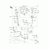 Схема узла: Задний тормозной цилиндр для Kawasaki ZR750 Z750