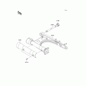 Схема узла: Задний рычаг (Маятник) для Kawasaki VN1500 Vulcan 1500 Mean Streak