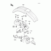 Схема вузла: Fender для Kawasaki KL250 KLR250