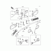 Схема узла: Руль & Пульт управления рулевой для Kawasaki KLE500
