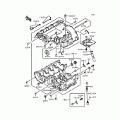 Схема узла: Картер двигателя для Kawasaki ZX400 ZXR400