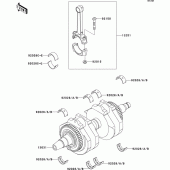 Схема вузла: Колінчастий вал для Kawasaki EJ650 W650