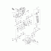 Схема вузла: Задня підвіска Амортизатор для Kawasaki ER250 Z250 ABS
