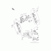Схема вузла: Задня підвіска Амортизатор для Kawasaki ZR1200 ZRX1200 DAEG
