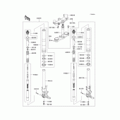 Схема узла: Передняя вилка(b3/b4) для Kawasaki ZX1200 Ninja ZX-12R