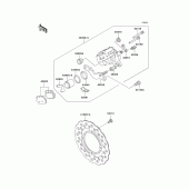 Схема вузла: Заднє гальмо для Kawasaki KLX140 KLX140L