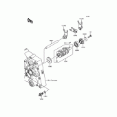 Схема вузла: Копірний вал\Вилки для Kawasaki KLX125 KLX125