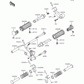 Схема узла: Подножки для Kawasaki EN500 Vulcan 500 LTD