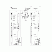 Схема узла: Вилка передней оси для Kawasaki ZX1400 Ninja ZX-14