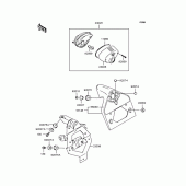 Схема вузла: Задній ліхтар (Стоп-сигнал) для Kawasaki BJ250 Estrella RS
